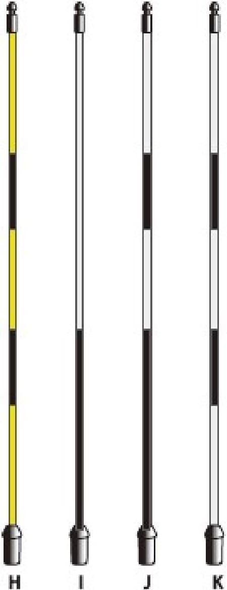 Striped Fiberglass Flagsticks