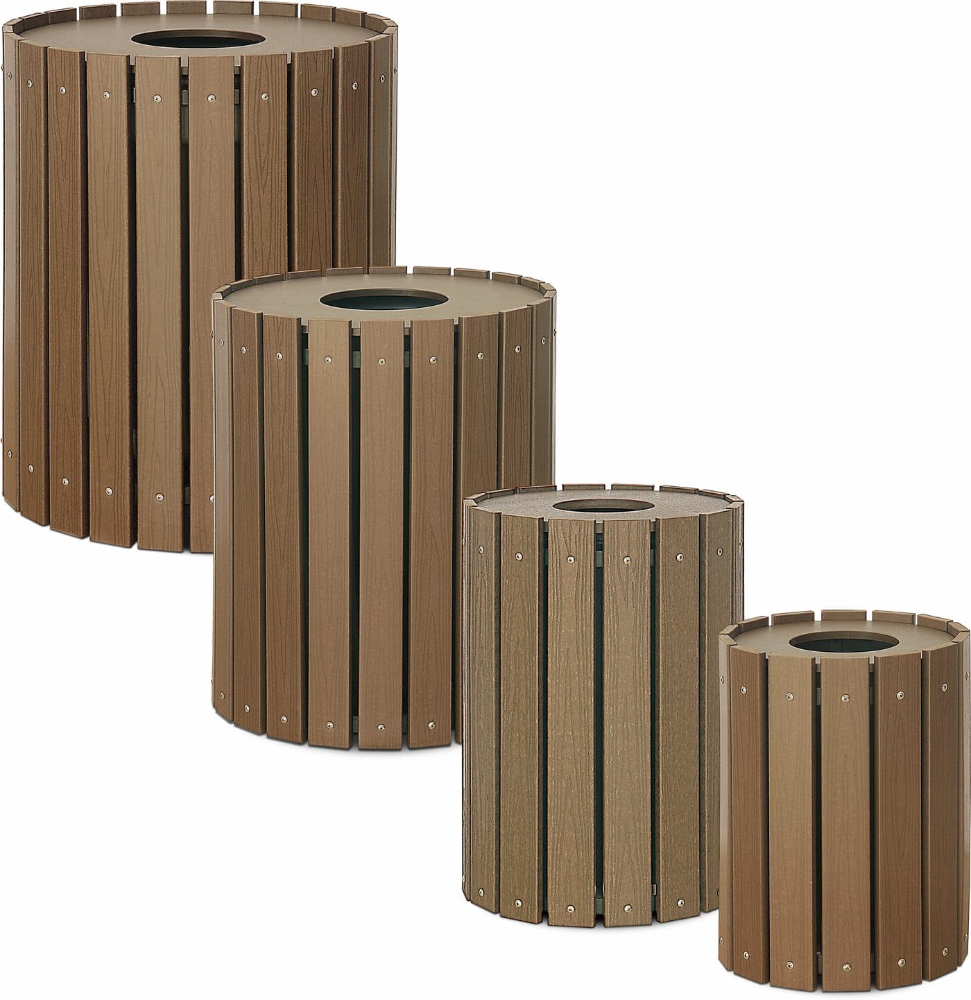 Round Slatted Bins